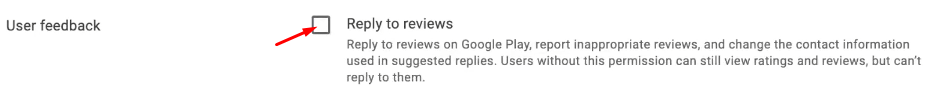 Permissions in the Google Play Console