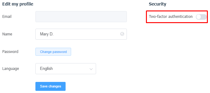 Enabling two-factor authentication